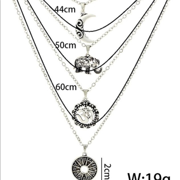 Multi—Layered Om Necklace With Vintage Style - Picture 7 of 7